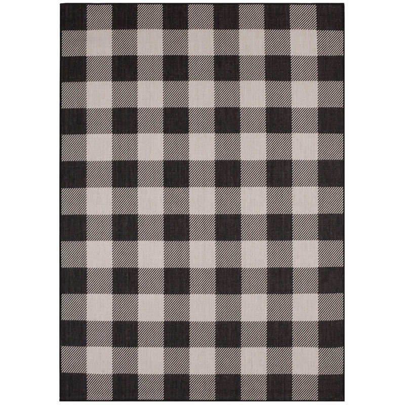 Ecology Collection Chequered Area Rug, Rectangle 200 x 290cm