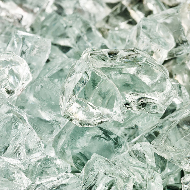 Verre pour foyer d'extérieur 10 lb, Glace arctique régulière, 1/2 pouce