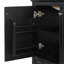Meuble-lavabo 30 po avec lavabo, armoire multifonctionnelle avec portes et tiroir, bois massif et panneau de fibres à densité moyenne, noir