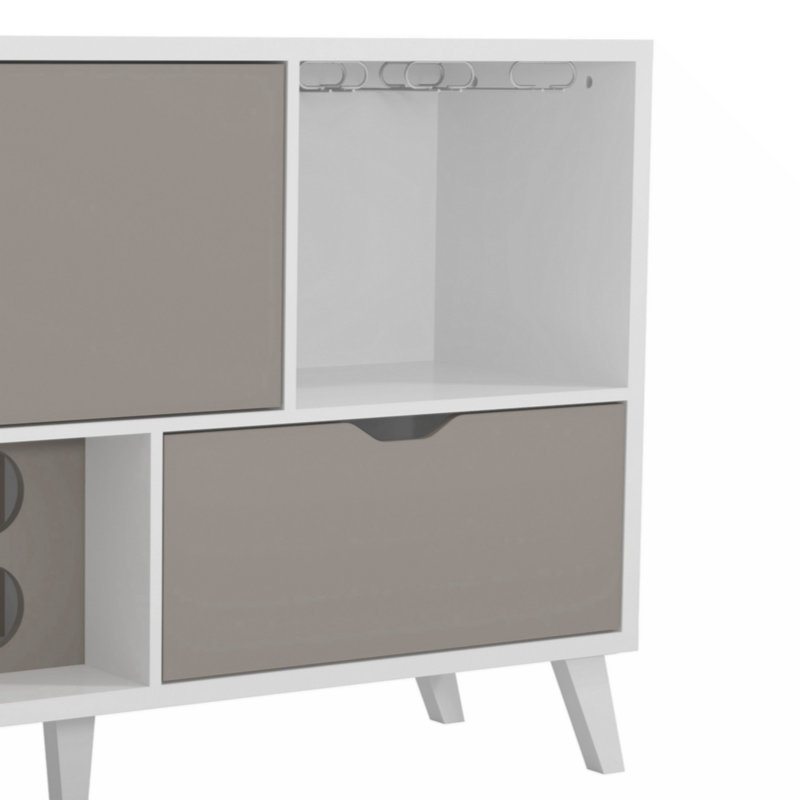 Luberta 12 Bottle Solid Wood Standard White