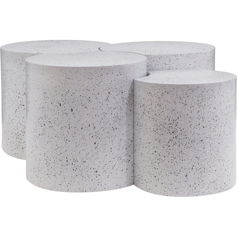 Ensemble de table de groupage Hylie Drum 4, Blanc