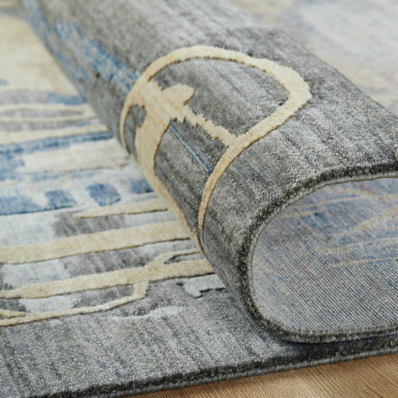 Studio Glyphs By Katie Merz Wool Abstract Area Rug, Rectangle 2' x 3'