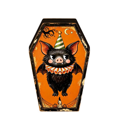 wooden o rnaments Interchangeable Halloween Wooden Table Sign With LED Light Spooky Ghost Pumpkin Coffin Tiered Tray Decor DIY Stackable  Tabletop Ornament