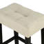 Table de salle à manger contemporaine avec et -c, siège, tabourets 3pc brun et beige pour la pièce rectangulaire, coussins, style transitionnel