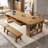 Brown Rectangular Solid Wood with 6 drawers Executive Desk-844085193