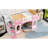 Twin Size Loft Bed In Pink With Space Storage Staircase And Sweet Decorative Window - Wood Compact Robust-1959619610