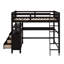 Lit mezzanine double avec tiroirs, bureau et tablettes-889817606