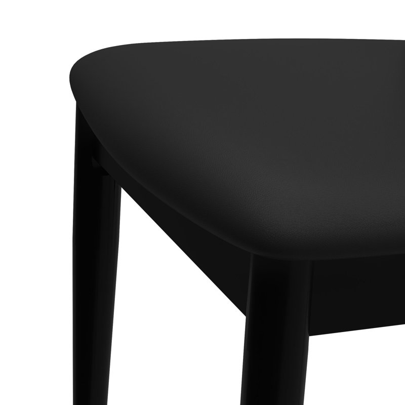 Loar Upholstered Dining Chair, Black, Black