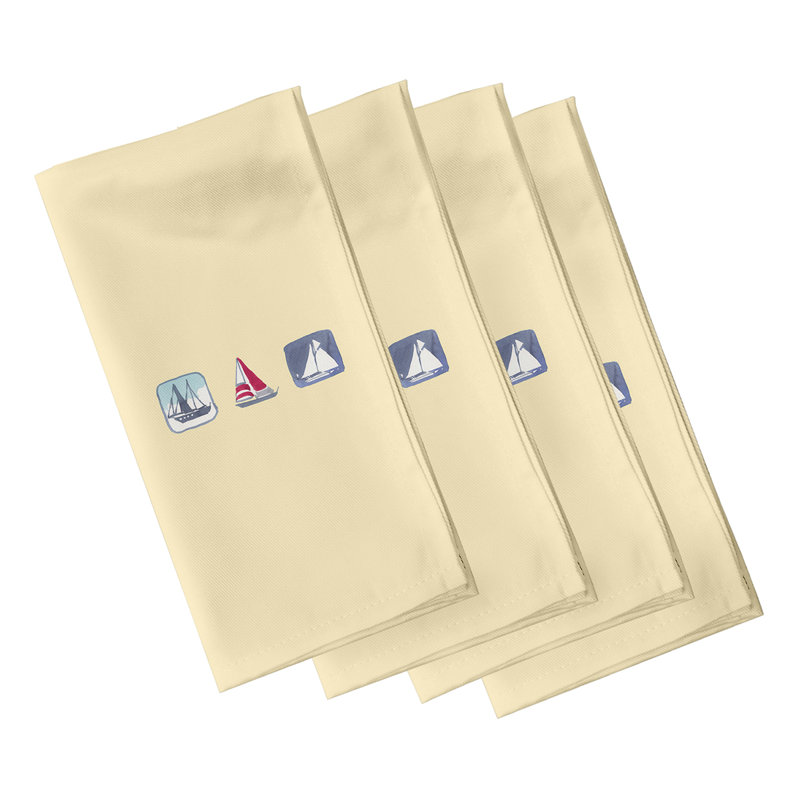 Hare Boat Trio Napkins, Yellow