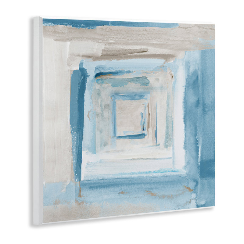 "Blue Layered Squares", art mural par Lanie Loreth