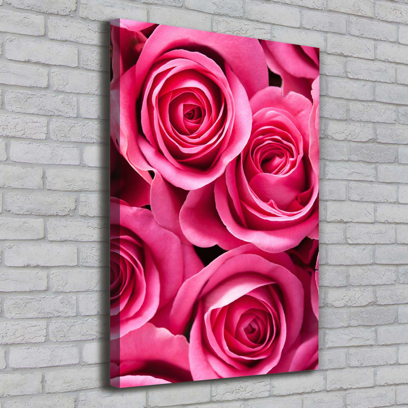 Pink Roses - Wrapped Canvas Print