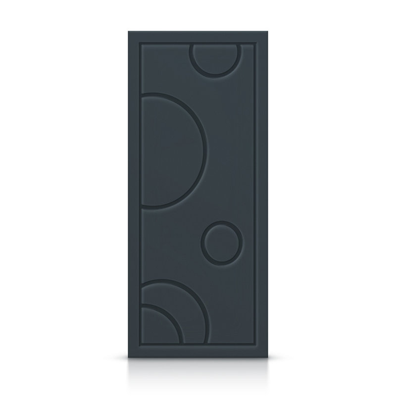 Porte standard à panneaux en bois manufacturé, 36 po x 80 po, Gris anthracite