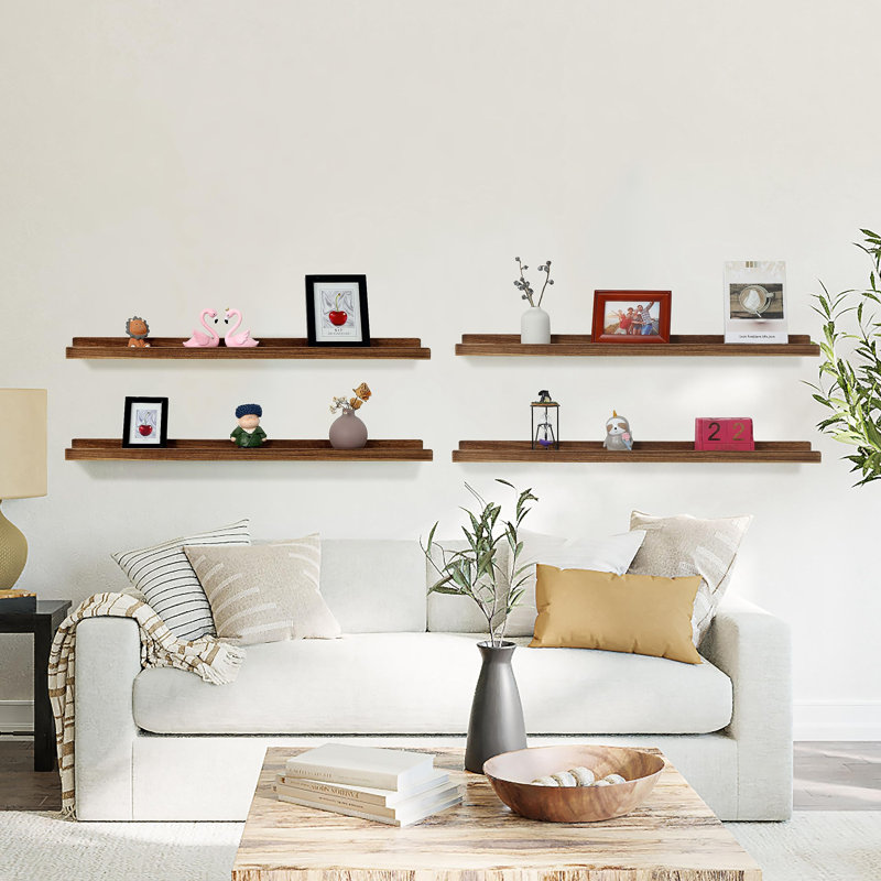 Akbez Wood Floating Shelf, 4.00cm H x 91.50cm W x 13.00cm D