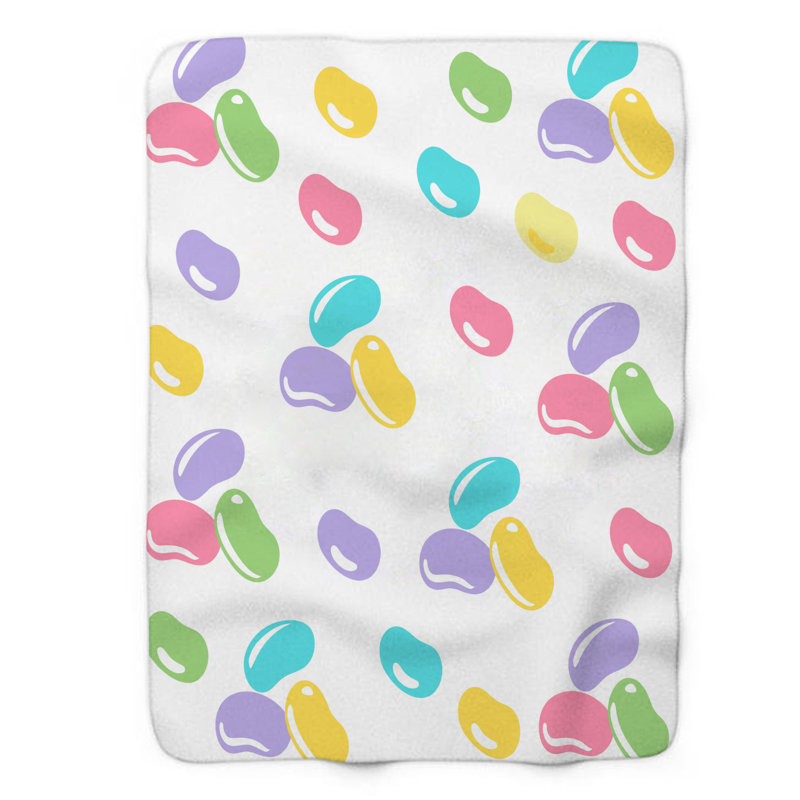 Motif pastel des fêtes - couverture Sherpa de qualité supérieure 1 pièce, Lit simple
