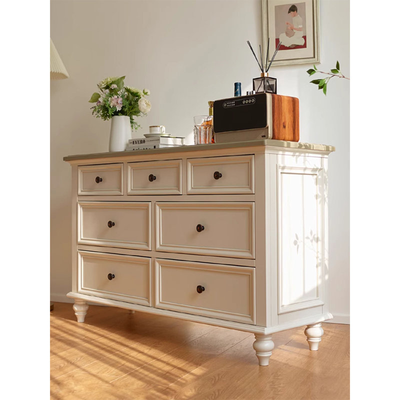 Commode d'appoint crème de style américain minimaliste
