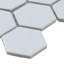 Silica White Hexagon 11 in. x 13 in. Glossy Porcelain Mosaic Floor and Wall Tile Tile