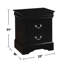 Table de chevet noire 2 pour chambre à coucher avec poignée en métal élégante dans le guide de rangement de finition