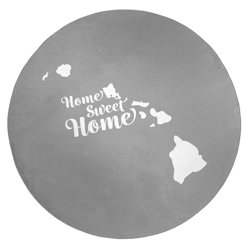 Tapis en poly-chenille honolulu à la maison, Rond 5 pi