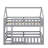 Twin-Over-Twin Bunk Bed In House Design, Complete With Fence And Door-1034952751