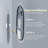 Stylish Stone Border Irregular Led Wall Mirror Bathroom Vanity Mirror With Blaklit 3 Color Temperature Lights Anit-fog Dimmable, 3 Touch Sensor Switch Plug In-1219781563
