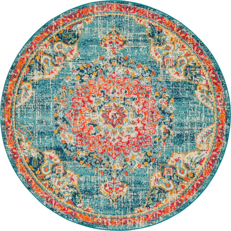 Oriental Area Rug, Round 99cm