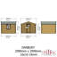 Danbury Log Cabin Garden Shed-121843499