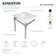 Monarch Ceramic Rectangular Console Bathroom Sink with Overflow