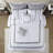 Elegant White Bedding Set, Hypoallergenic Polyester, Transitional Style For Home