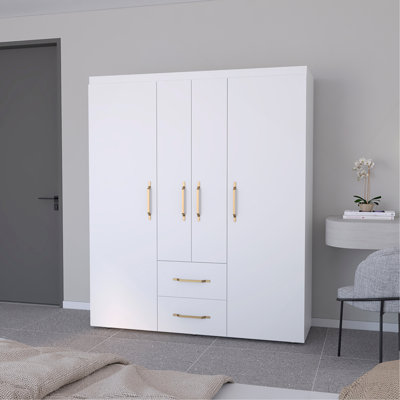 Armoire Elma, chambre à coucher, blanc