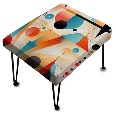 Mid-Century géométrique Resurg - Repose-pieds rectangulaire Mid-Century