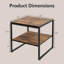 Table de chevet en métal brun / noir Kornokipos