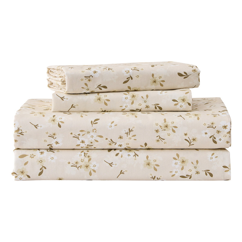 Gogreen 100% Cotton 4PC Deep Pocket Queen Sheet Set Fit 16", Breathable Super Soft Queen Size Sheet Set, Luxury Hotel Style Home Decor Queen Bed Sheet Set, Gift For Women, Men