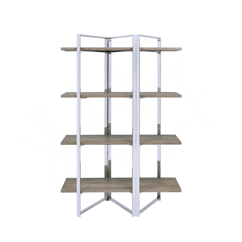 Libby Chrome Finish Bookshelf