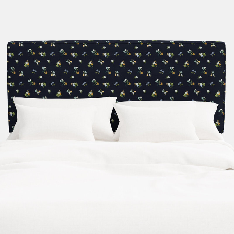 Elly Headboard In Ditsy Dahlia Navy, Twin, Navy
