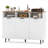 Buffet Sideboard With 3 Open Compartments 3 Doors 5-posistion Adjustable Shelves