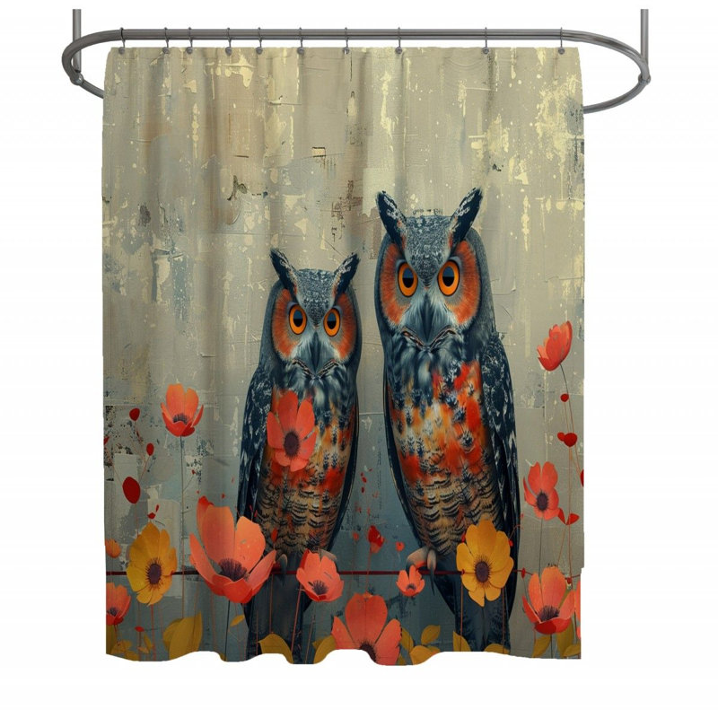 Rideau de douche Owls Art, H 83 po x l 70 po