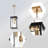 Cherbourg 3 - Light Square/Rectangle Pendant