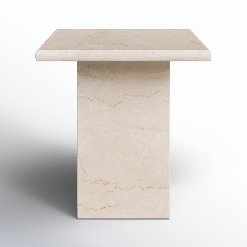 Arum Marble End Table, Cream
