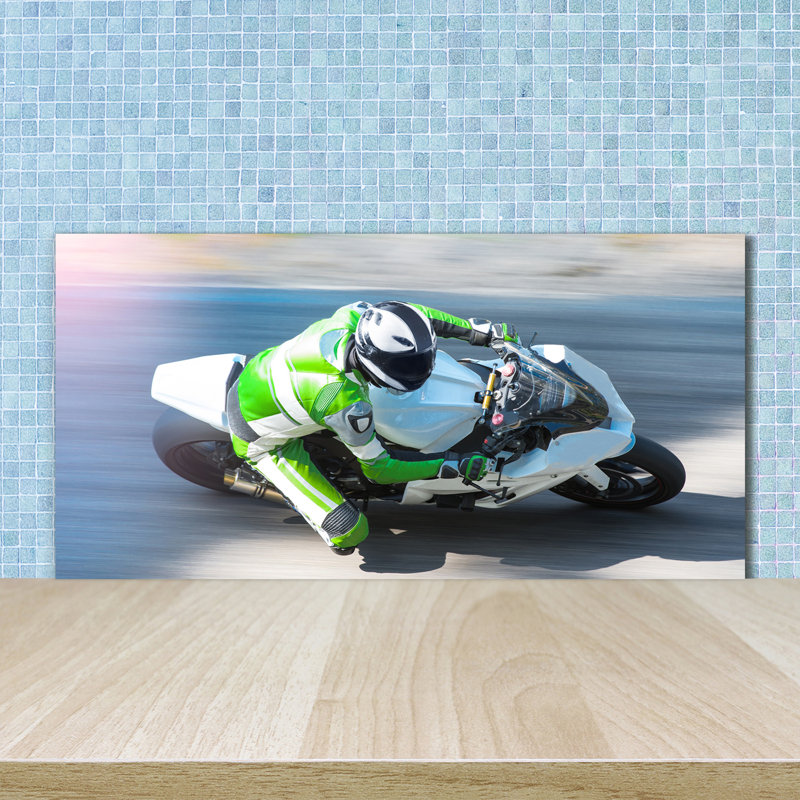 Karin Sport - Green - Motorcycle Race - No Frame Print on Glass
