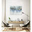 Vagues bleues abstraites - art mural sur toile tendue