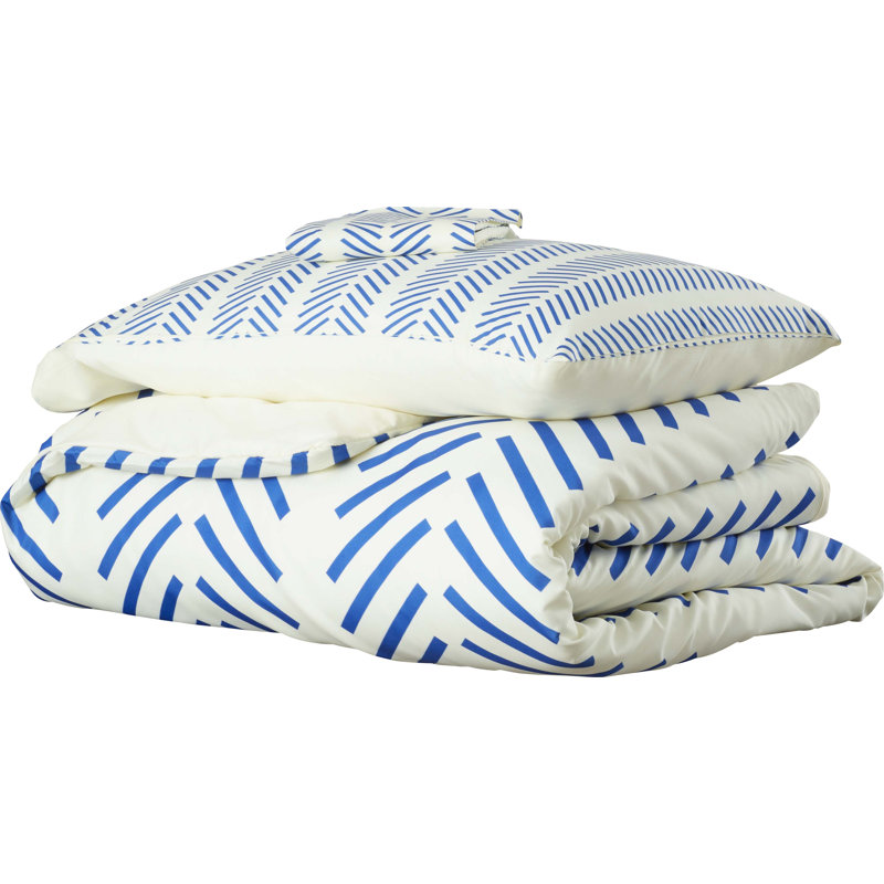Ensemble de housse de couette Holli Zollinger Nautical Lines, Housse de couette pour grand lit et 2 taies décor