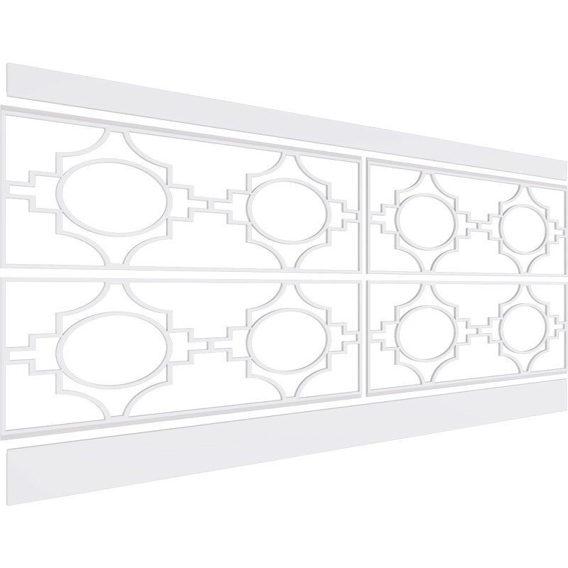 Ensemble de lambris en gypse et PVC, H 40 po x l 94,5 po x P 0,625 po