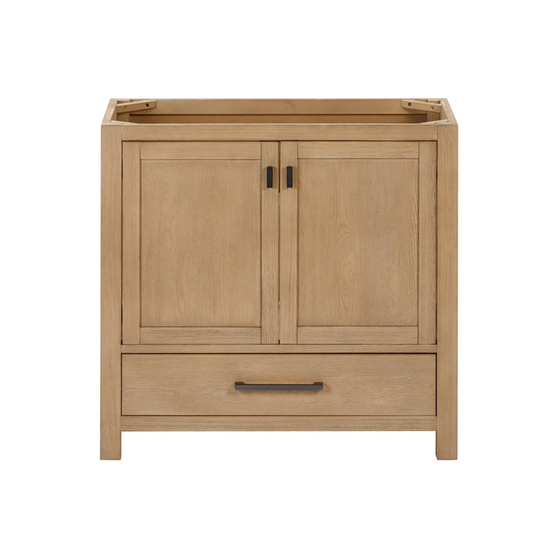 Modero 36'' W Single Bathroom Vanity Base, Brushed Oak