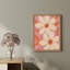 Art mural encadré rétro fleur - imprimé floral rose et orange audacieux pour décorations Mid-Century ou Boho-119347202-119347206