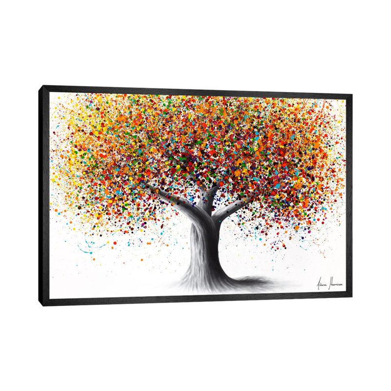 Peace Tree by Ashvin Harrison - Gallery-Wrapped Canvas Giclée on Canvas, Black Floater Frame, 66.04 cm H x 45.72 cm W