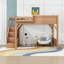 Lit mezzanine en bois avec garde-robe et escalier de rangement-647736163-647736159