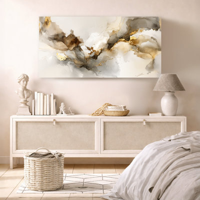 Toile abstraite dorée