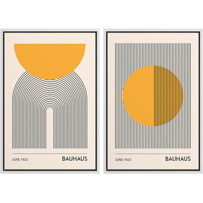 Mid Century Modern Boho "Bauhaus Sun" 2-Piece Set