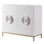 42" Fleur Textured Finished Hall Chest in Milky Mushroom with Soft Gold Base