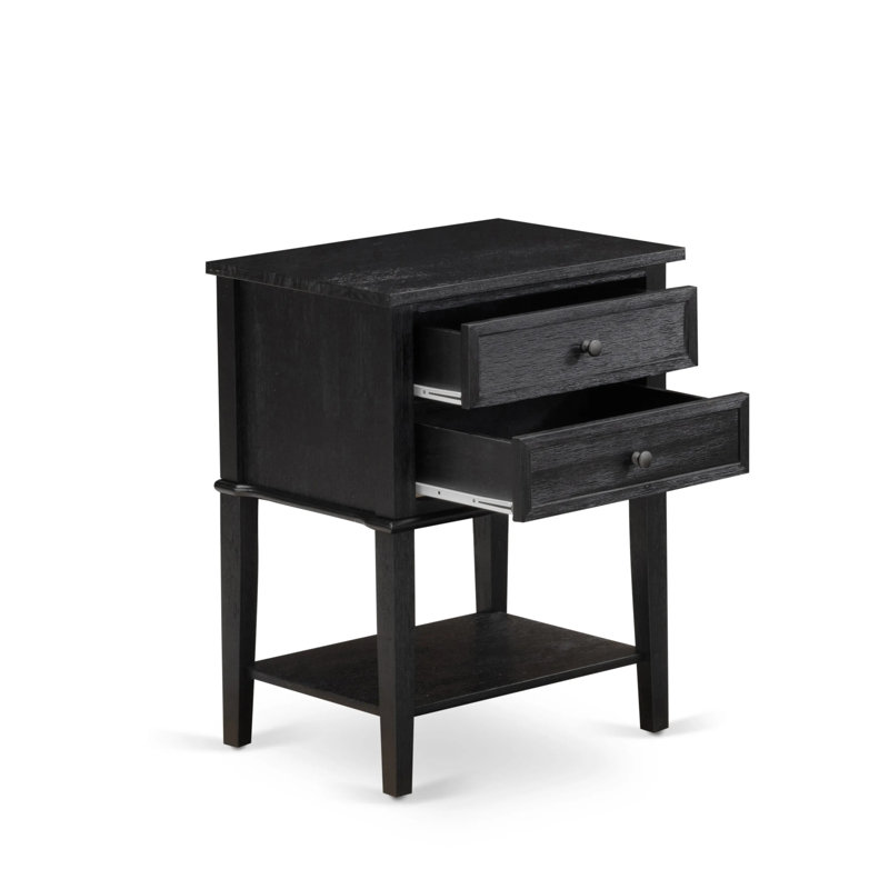 Ensemble de très grand lit 3 pièces avec structure de lit capitonnée et 2 tables de chevet noires brossées pour chambre à coucher - similicuir brun foncé avec texture noire et pieds noirs